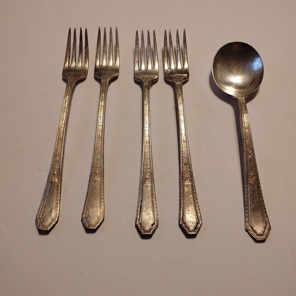 Wm Rogers CHALFONTE Silverplate International 1926 Silverware 4-Dinner‎ Forks
